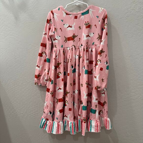 Girl August Christmas Dogs Nightgown - Picture 6 of 8